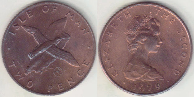 1979 AH Isle of Man 2 Pence A008654